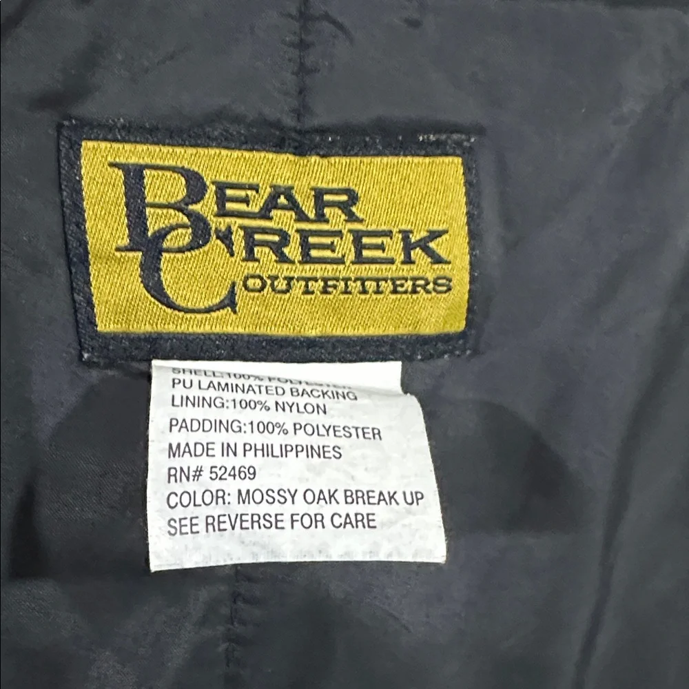 Bear Creek Outfitters Mossy Oak Break Up Camo Men’s Jacket size XL